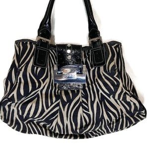 Guess zebra print purse